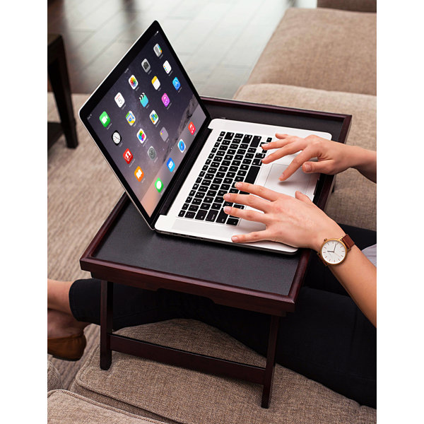 Sofia + Sam BIRDROCK HOME Bamboo Lap Tray With White Top Foldable